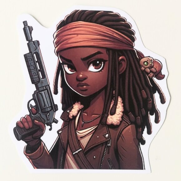 5 for 10$ - The Walking Dead Michonne Sticker - Picture 1 of 1